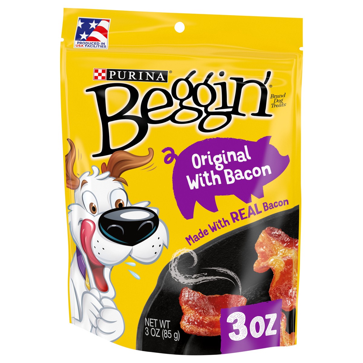 slide 7 of 9, Beggin' Purina Beggin' Strips Real Meat Dog Treats, Original With Bacon - 3 oz. Pouch, 3 oz