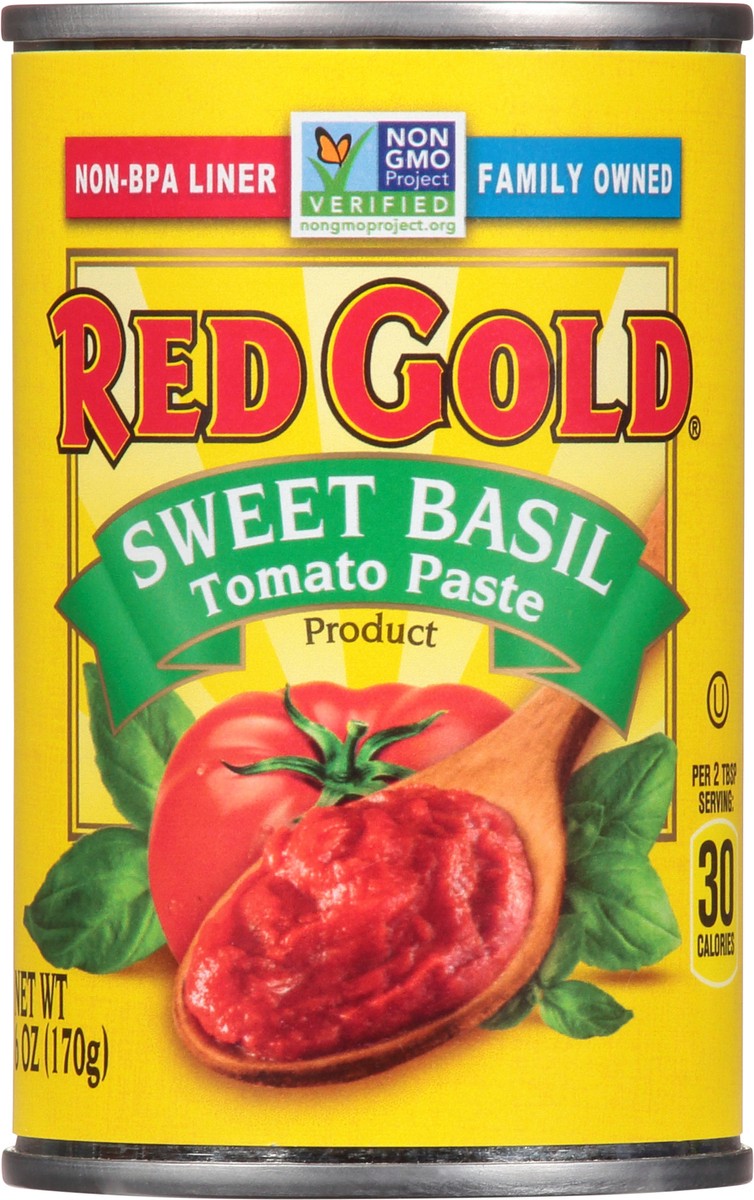 slide 3 of 11, Red Gold Sweet Basil Tomato Paste 6 oz, 6 oz