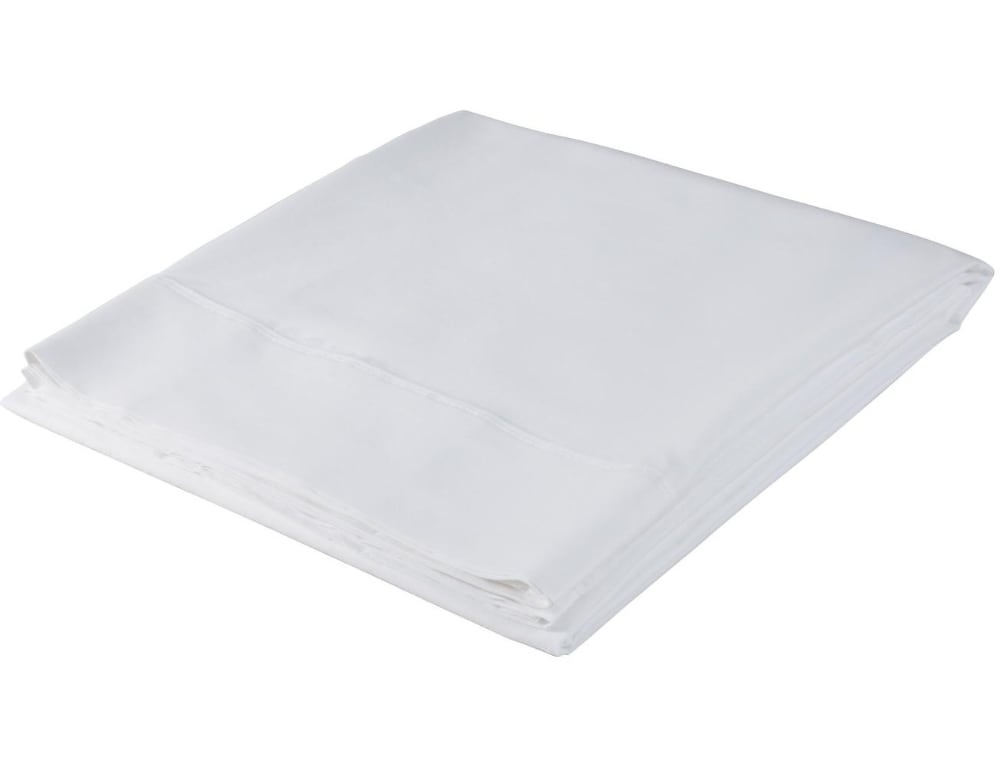 slide 1 of 1, Everyday Living 250 Thread Count Flat Sheet - Bright White - King, King Size