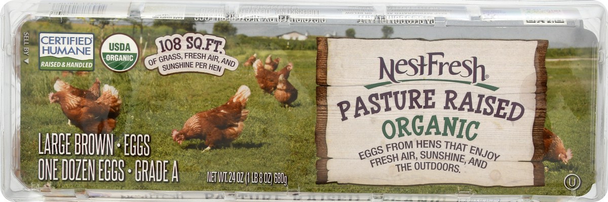 slide 4 of 11, NestFresh Organic Large Brown Pasture Raised Eggs 12 ea, 12 ct