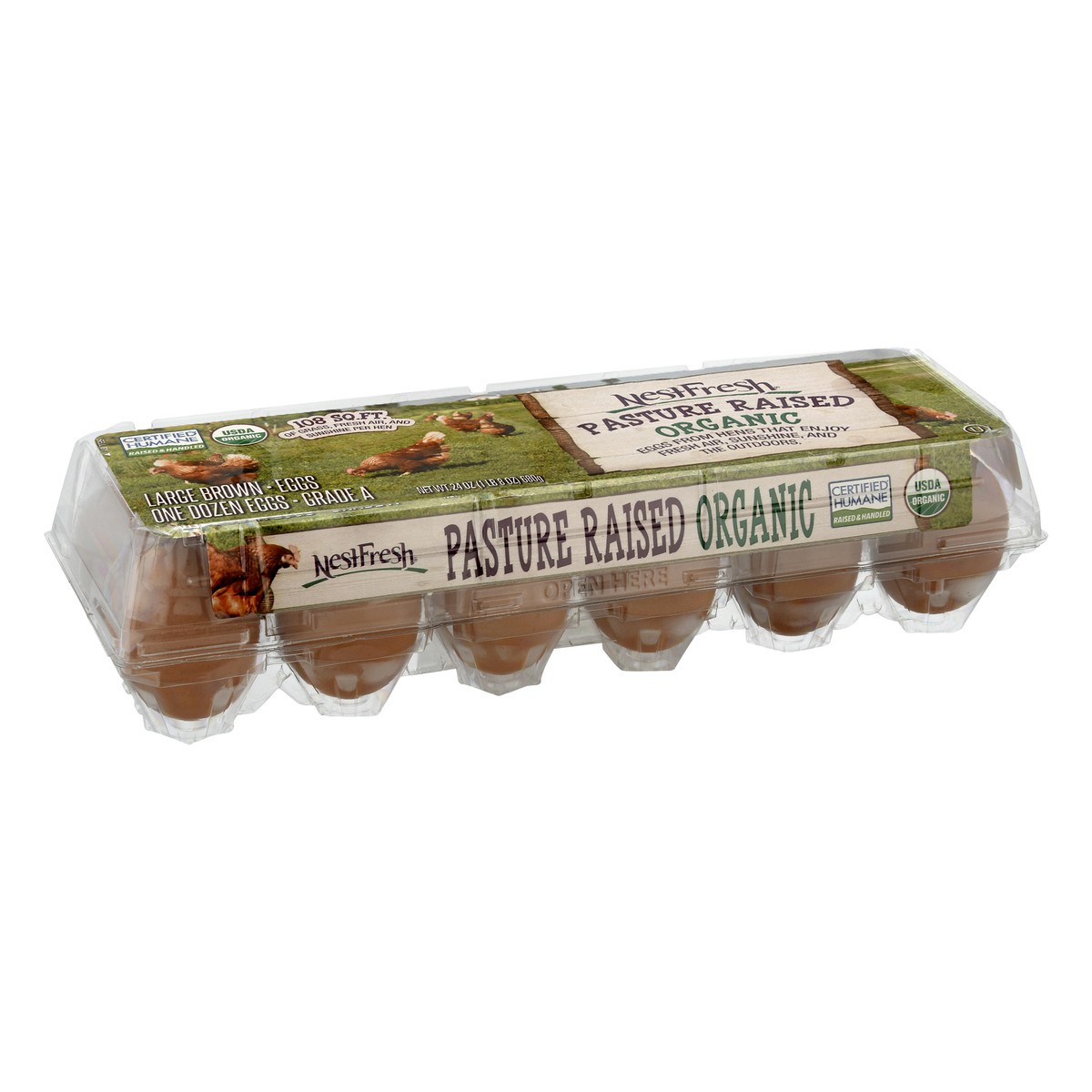 slide 9 of 11, NestFresh Organic Large Brown Pasture Raised Eggs 12 ea, 12 ct