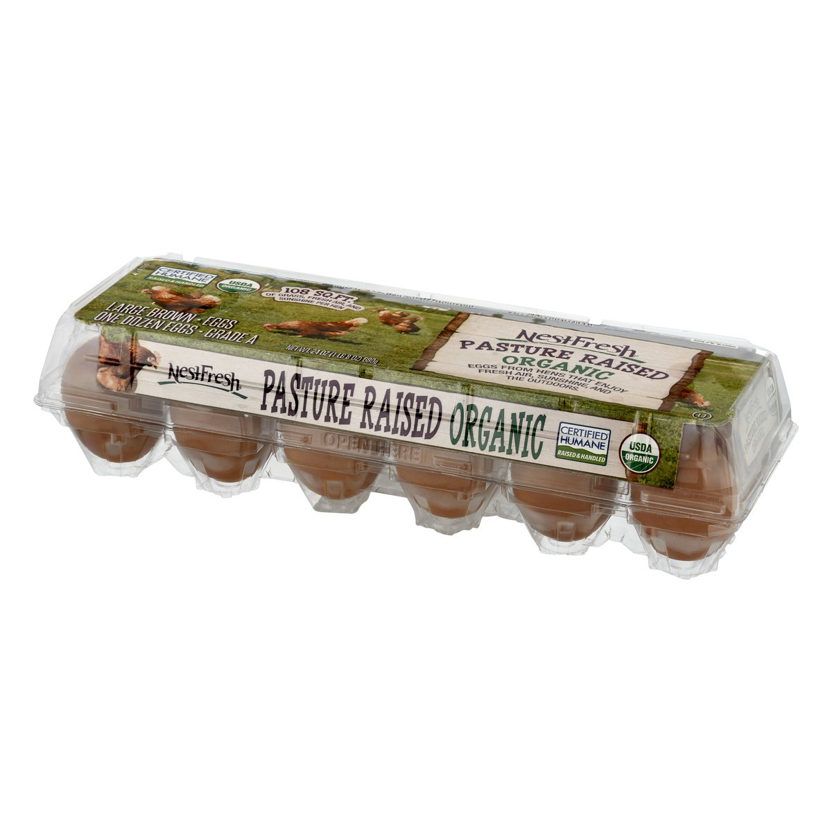 slide 11 of 11, NestFresh Organic Large Brown Pasture Raised Eggs 12 ea, 12 ct