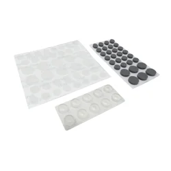 SuperSliders Assorted Self-Stick Bumper Pads, Clear/Gray