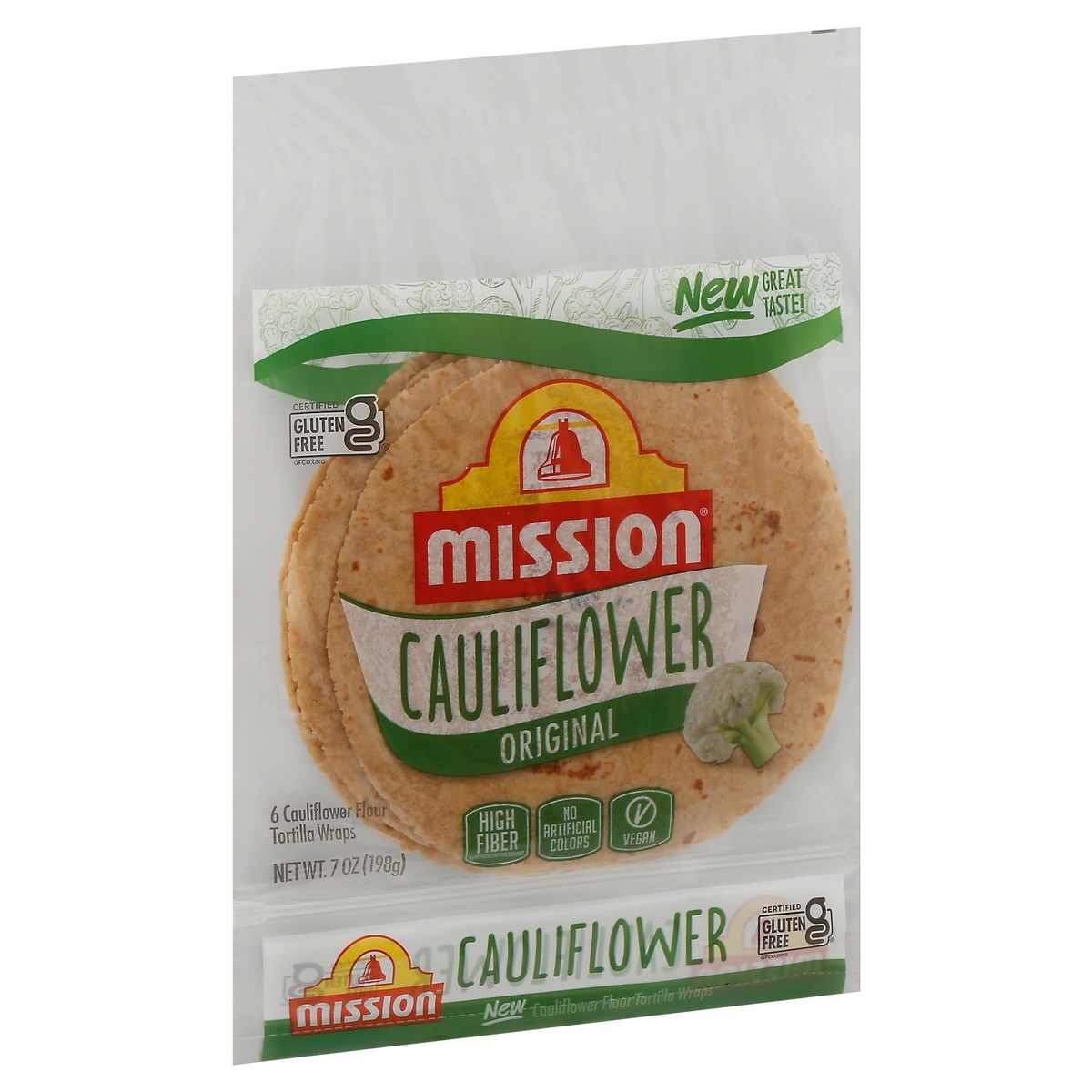 slide 8 of 9, Mission Gluten Free Cauliflower Flour Tortilla Wraps, 6 ct; 7 oz