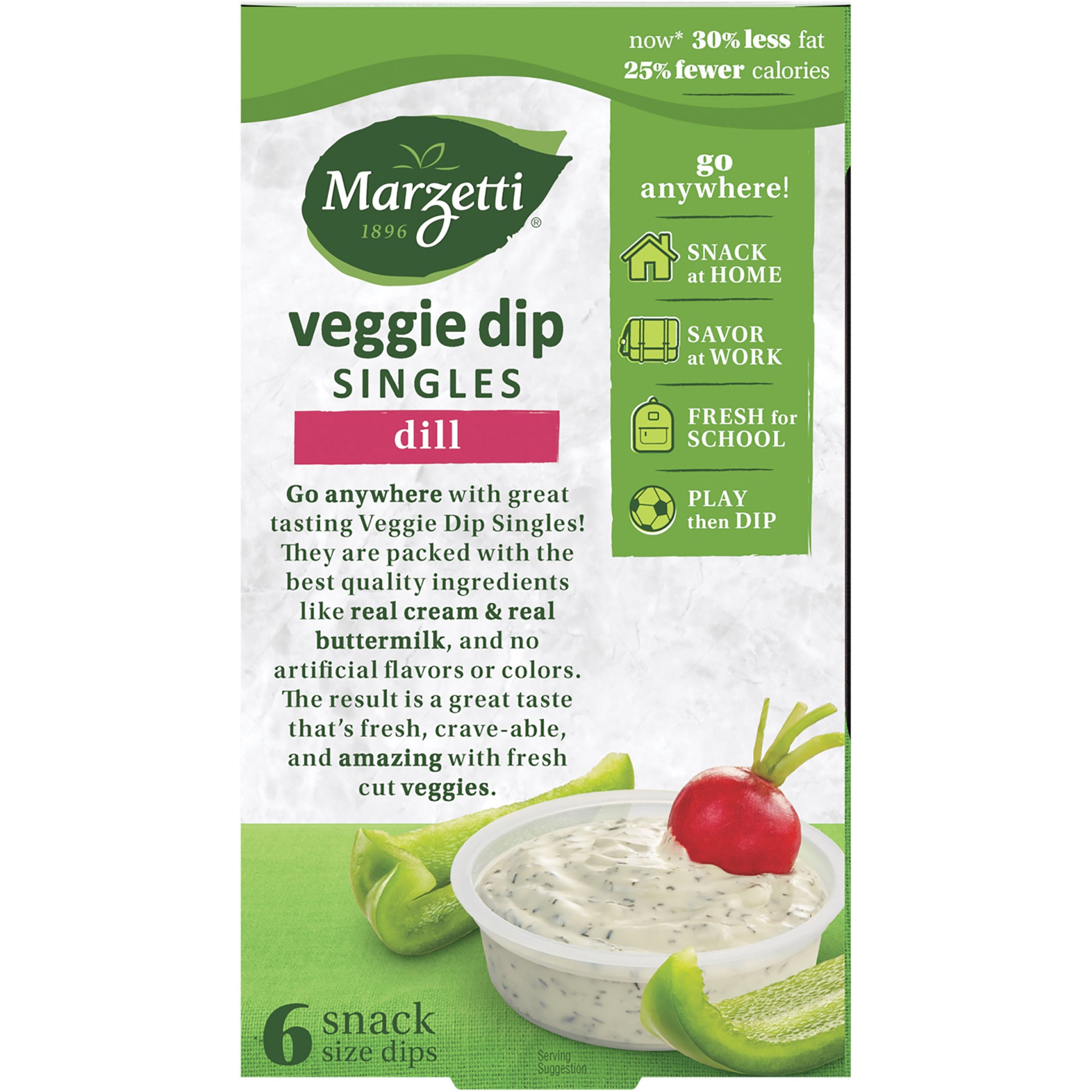 slide 6 of 8, Marzetti Veggie Dip Cups, Dill, 6 ct