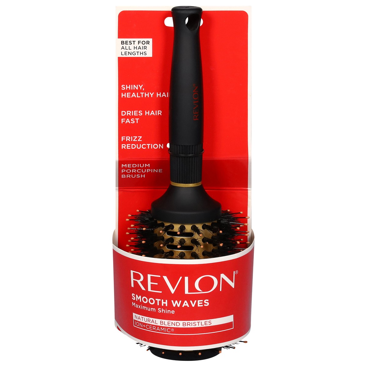 slide 1 of 9, Revlon Ion+Ceramic Smooth Waves Maximum Shine Hair Brush 1 ea, 1 ct