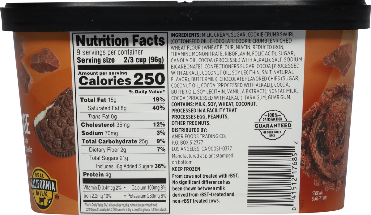 slide 14 of 14, First Street Fs/Cr Chunky Chocolate Fudge Ice Cream, 48 oz