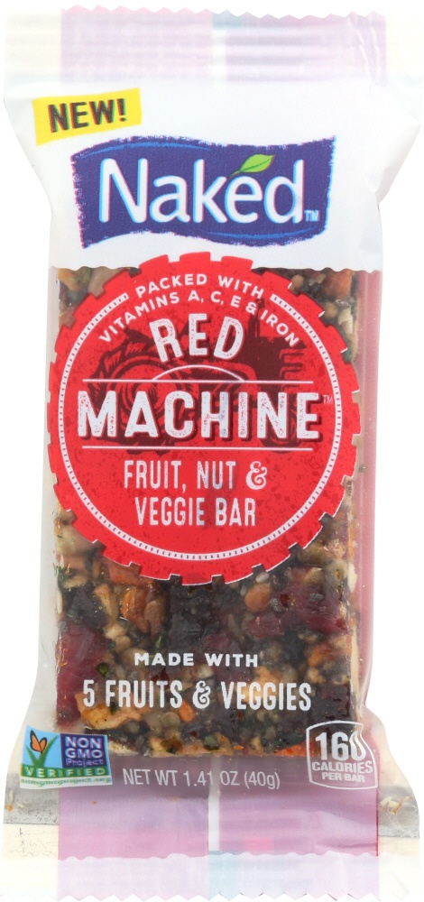 slide 1 of 3, Naked Red Machine Fruit, Nut & Veggie Bar, 1.41 oz