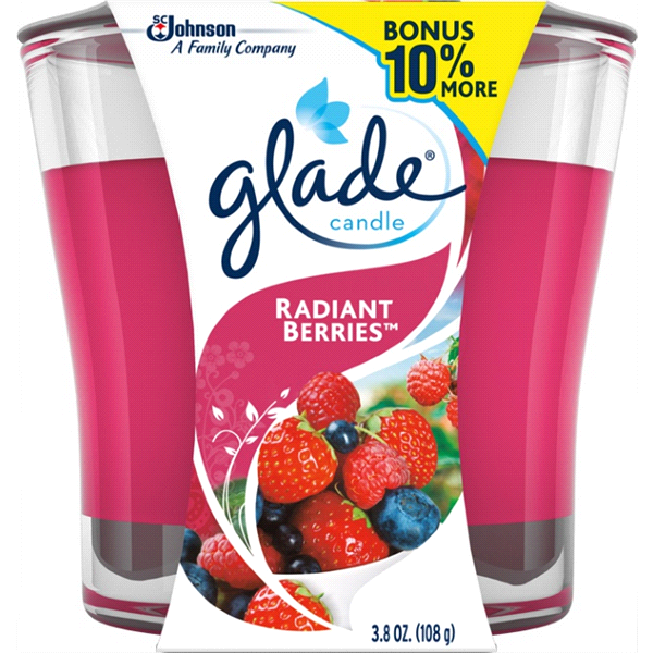 slide 1 of 1, Glade Jar Candle Air Freshener, Radiant Berries, 3.4 oz