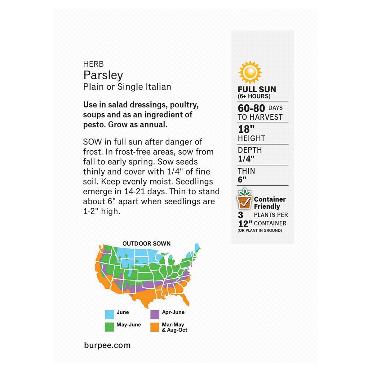 slide 3 of 5, Burpee Parsley Seeds, 1 ct
