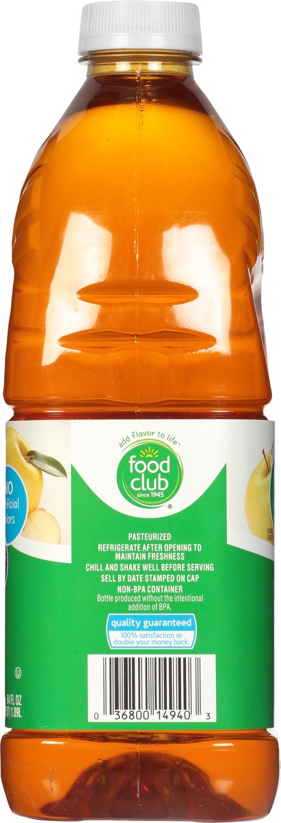 slide 8 of 9, Food Club 100% Unsweetened Apple Juice - 64 fl oz, 64 fl oz