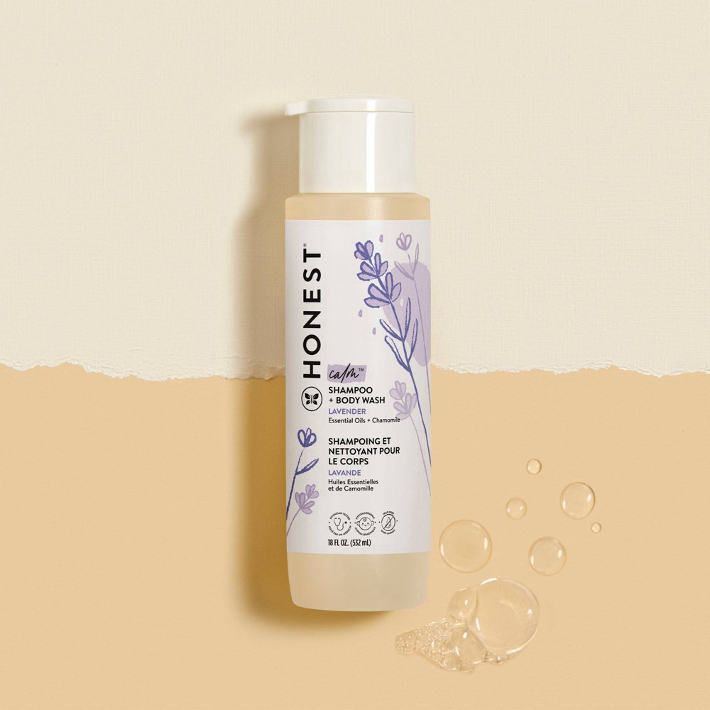 slide 15 of 21, Honest Calm Lavender Shampoo + Body Wash 18 fl oz, 18 fl oz