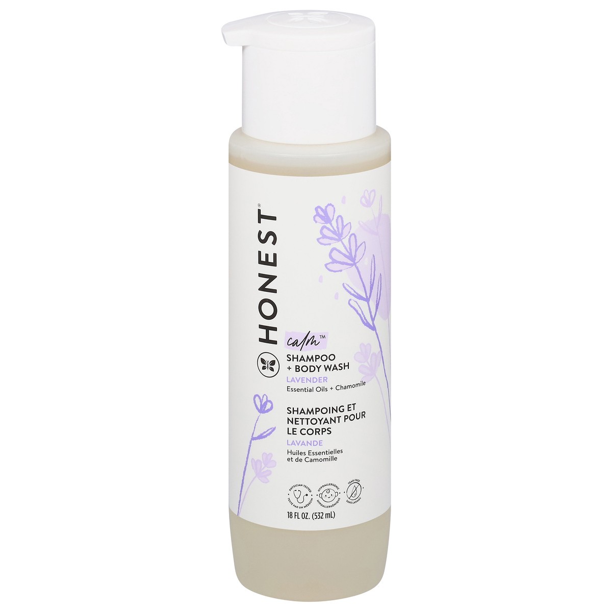 slide 1 of 21, Honest Calm Lavender Shampoo + Body Wash 18 fl oz, 18 fl oz