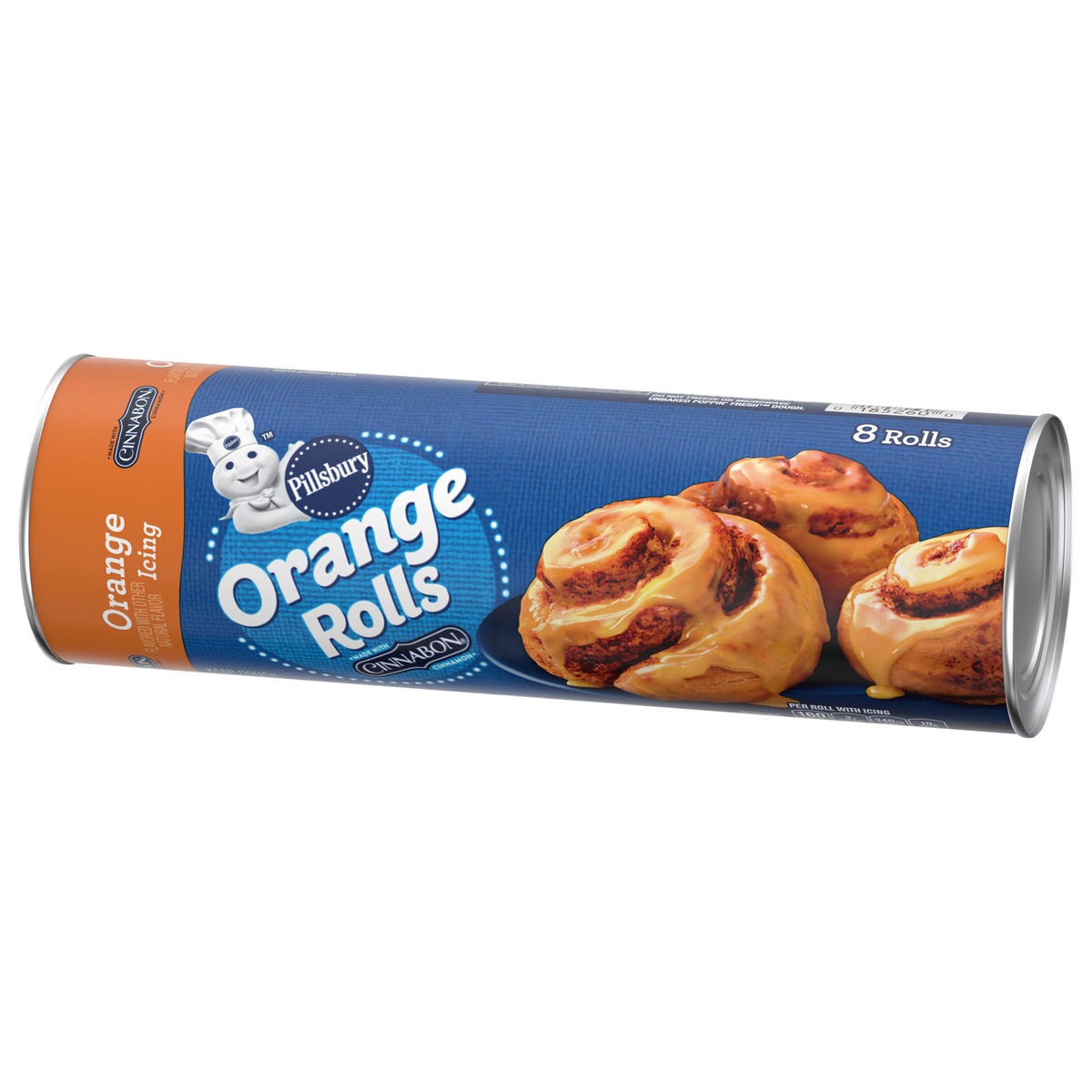 slide 3 of 14, Pillsbury Orange Rolls with Cinnabon Cinnamon and Orange Icing, Refrigerated Canned Pastry Dough, 8 Rolls, 13.9 oz, 13.9 oz