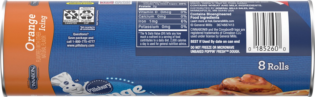 slide 6 of 14, Pillsbury Orange Rolls with Cinnabon Cinnamon and Orange Icing, Refrigerated Canned Pastry Dough, 8 Rolls, 13.9 oz, 13.9 oz