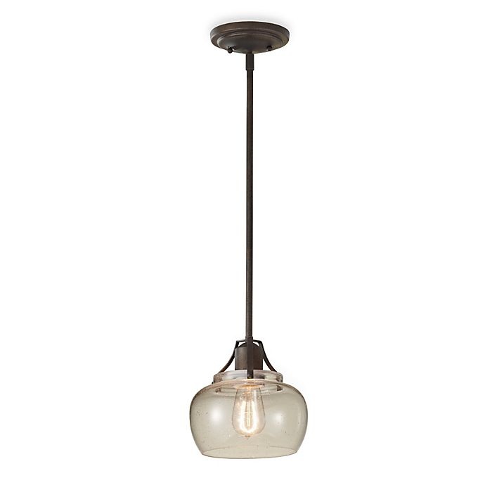 slide 1 of 1, Feiss Rustic Iron Mini Pendant Light, 1 ct