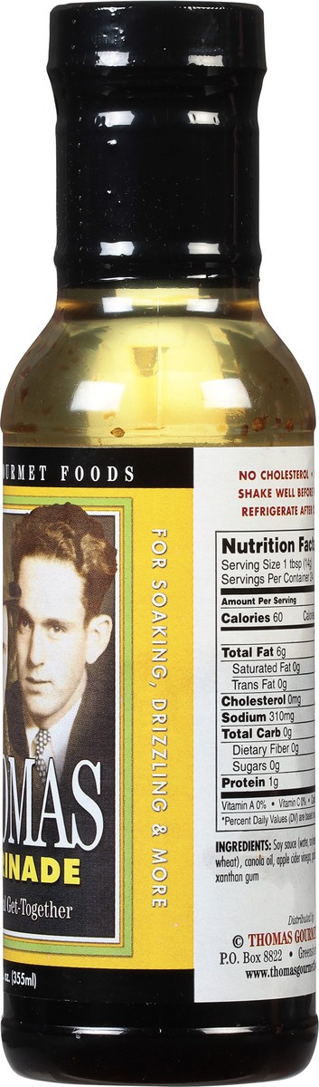 slide 9 of 13, Thomas Gourmet Foods Marinade 12 fl oz, 12 oz
