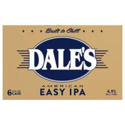 Oskar Blues Brewery Dale's Easy IPA Craft Beer, 6 Pack 12 fl oz Cans
