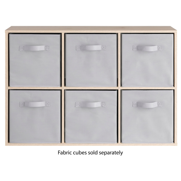 slide 3 of 17, Whitmor 6-Section Cube Organizer White Oak, 1 ct