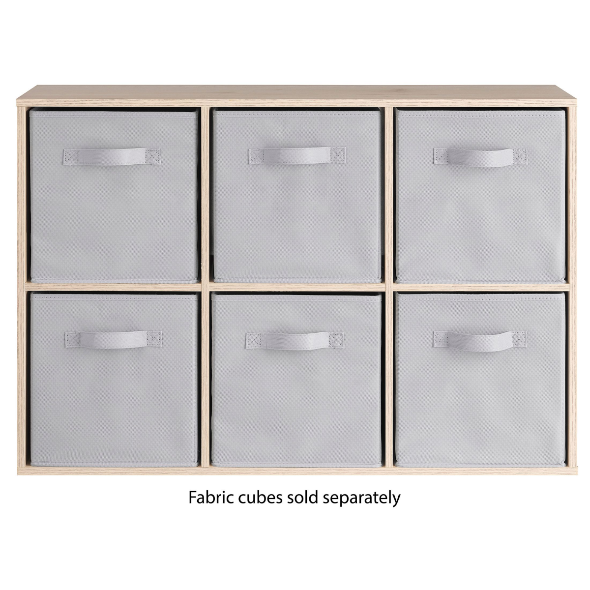 slide 12 of 17, Whitmor 6-Section Cube Organizer White Oak, 1 ct