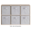 slide 14 of 17, Whitmor 6-Section Cube Organizer White Oak, 1 ct