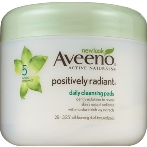 slide 1 of 1, Aveeno Aveeno Positively Radiant Daily Cleansing Pads, 28 ct