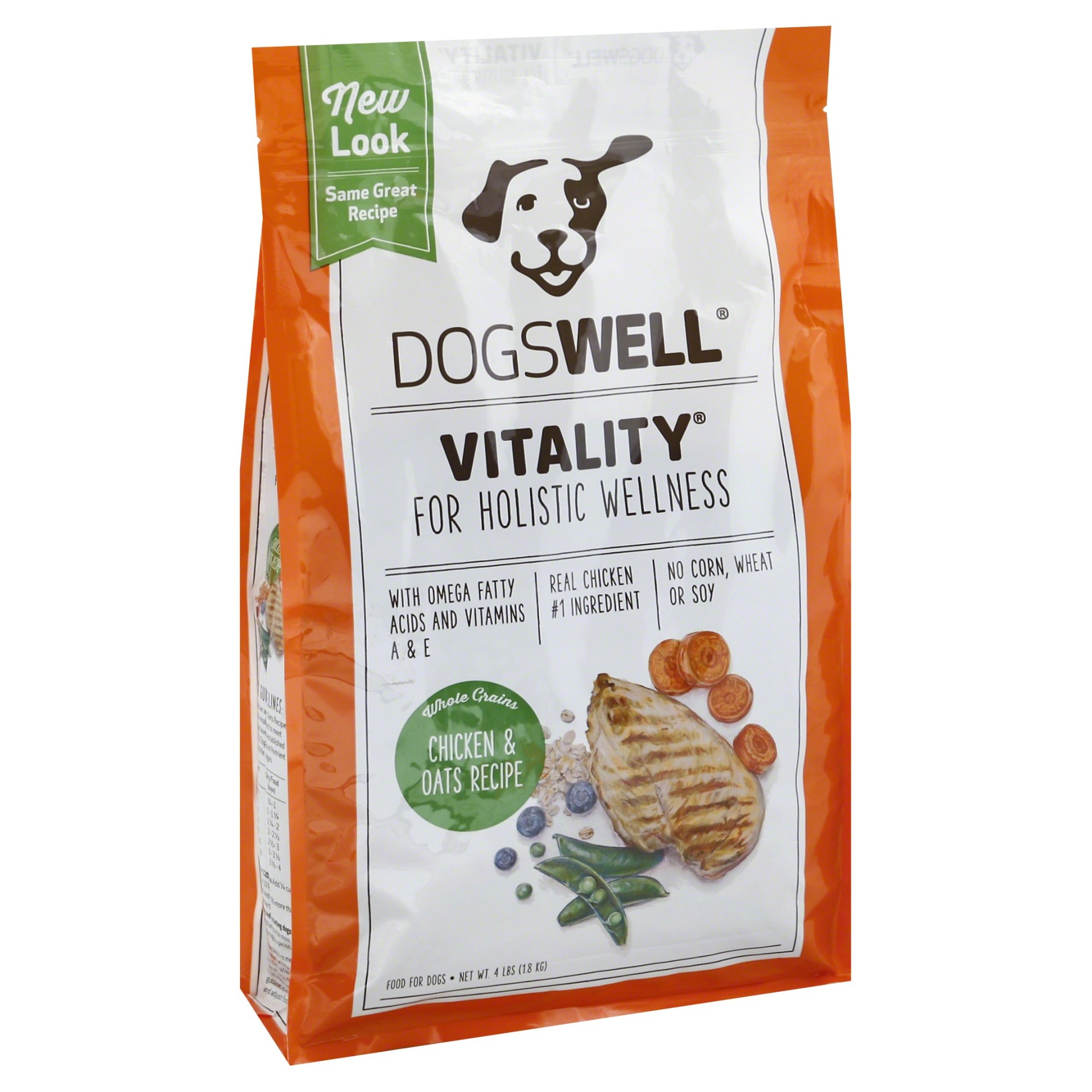 slide 1 of 6, Dogswell Chicken Oats Recipe Vitality Dog Food, 4 lb