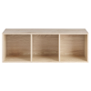 slide 7 of 17, Whitmor 3-Section Cube Organizer White Oak, 1 ct