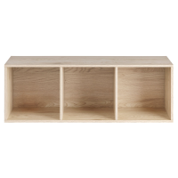 slide 8 of 17, Whitmor 3-Section Cube Organizer White Oak, 1 ct