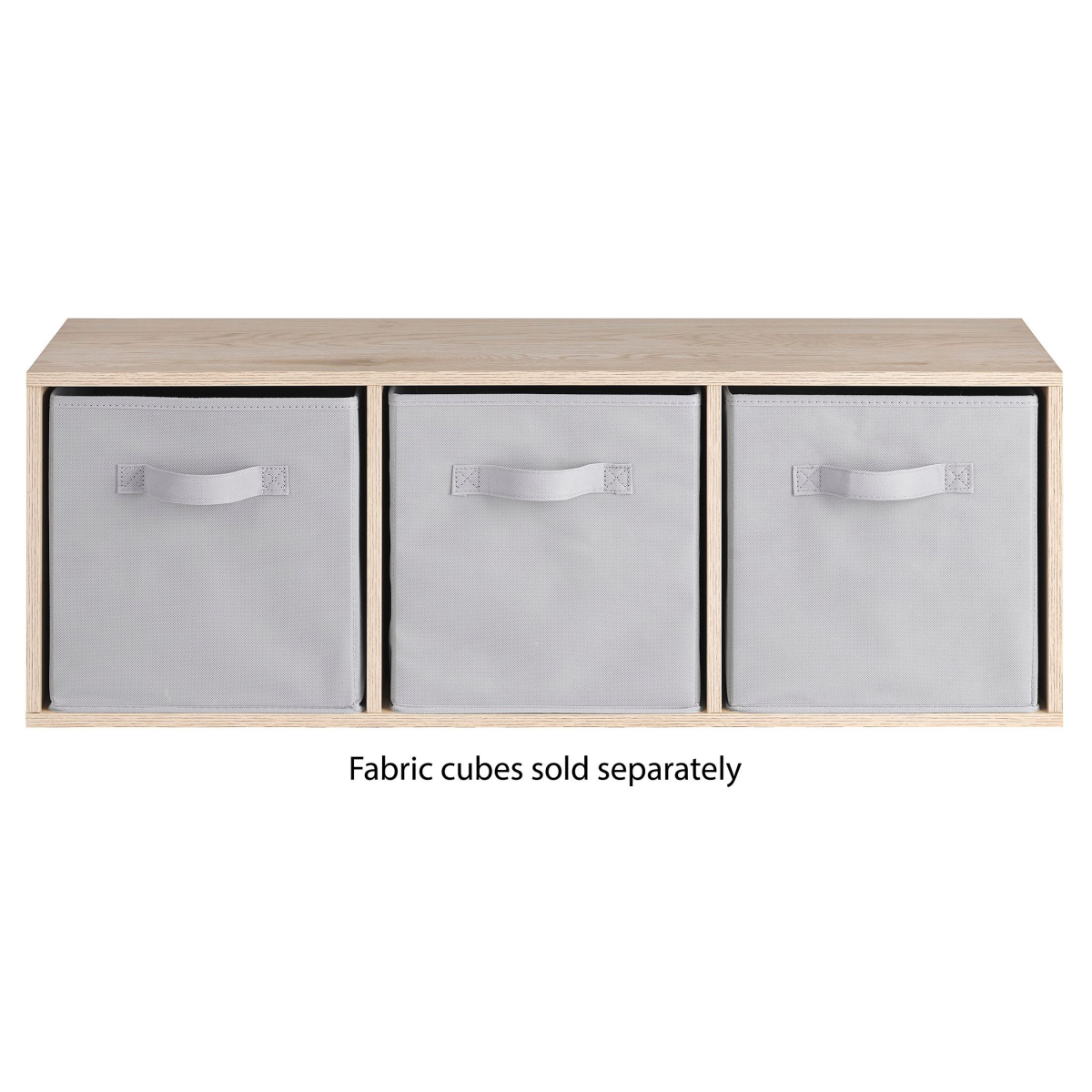 slide 11 of 17, Whitmor 3-Section Cube Organizer White Oak, 1 ct