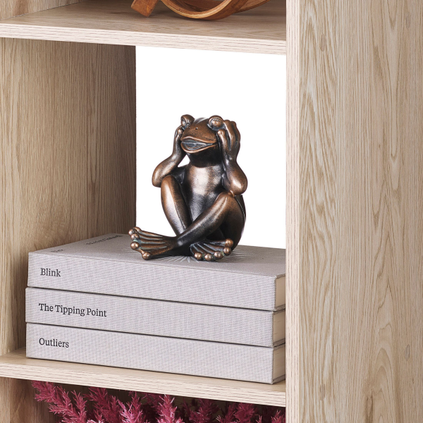 slide 4 of 17, Whitmor 3-Section Cube Organizer White Oak, 1 ct