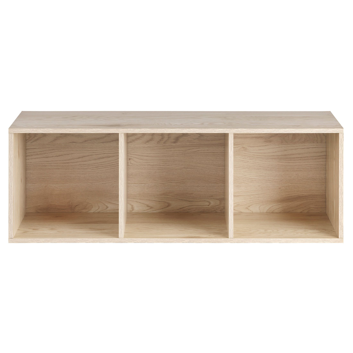 slide 15 of 17, Whitmor 3-Section Cube Organizer White Oak, 1 ct