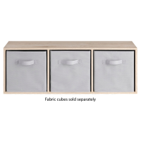 slide 5 of 17, Whitmor 3-Section Cube Organizer White Oak, 1 ct