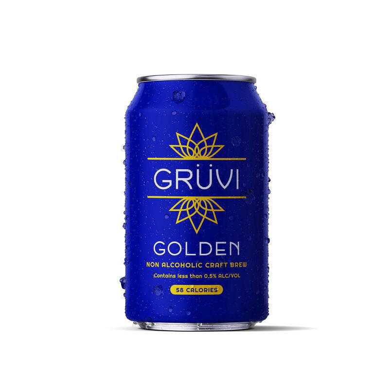 slide 3 of 4, Gruvi Non Alcoholic Craft Brew Golden Beer 6 - 12 fl oz Cans, 1 ct