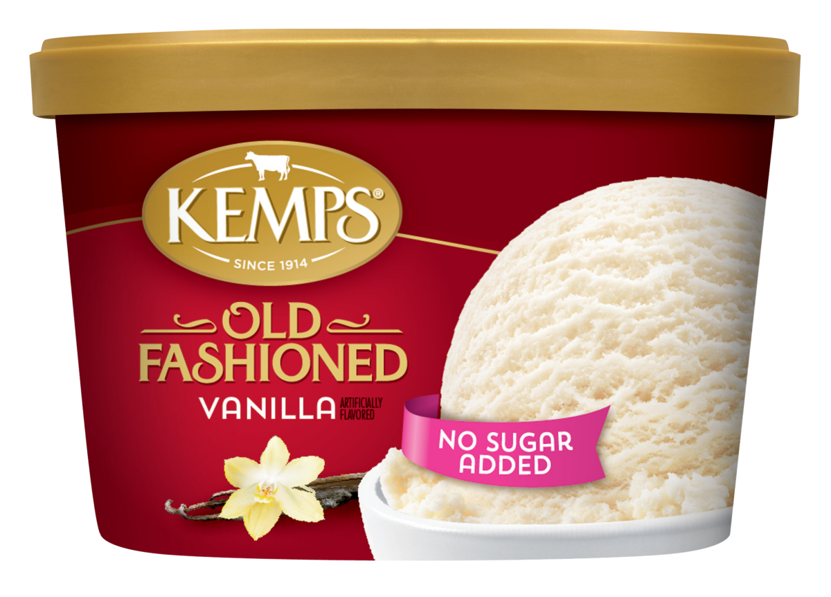slide 1 of 8, Kemps No Sugar Added Old Fashioned Vanilla Reduced Fat Ice Cream, 1.5 qt