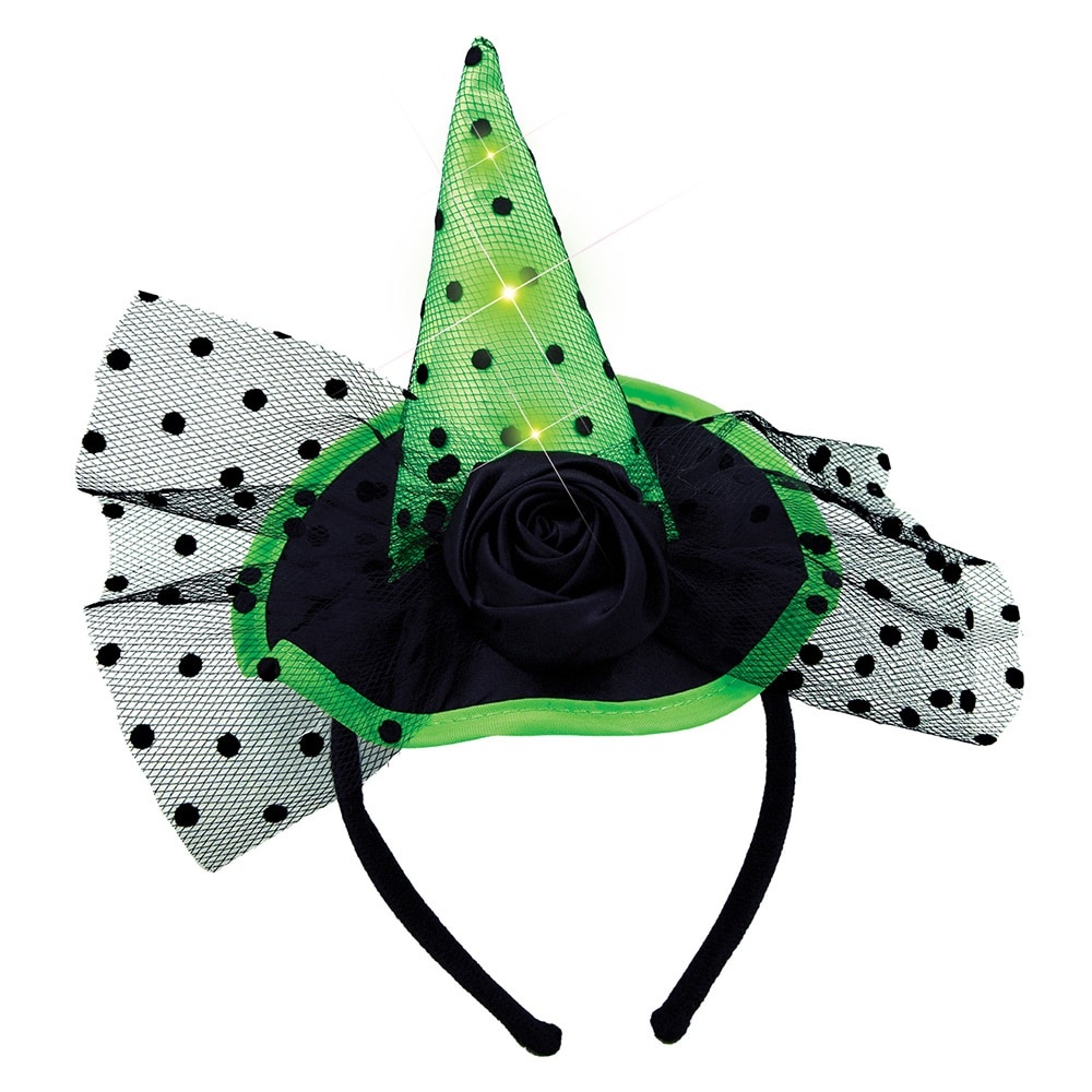 slide 1 of 1, Magic Seasons Witch Hat Headband - Green, 1 ct