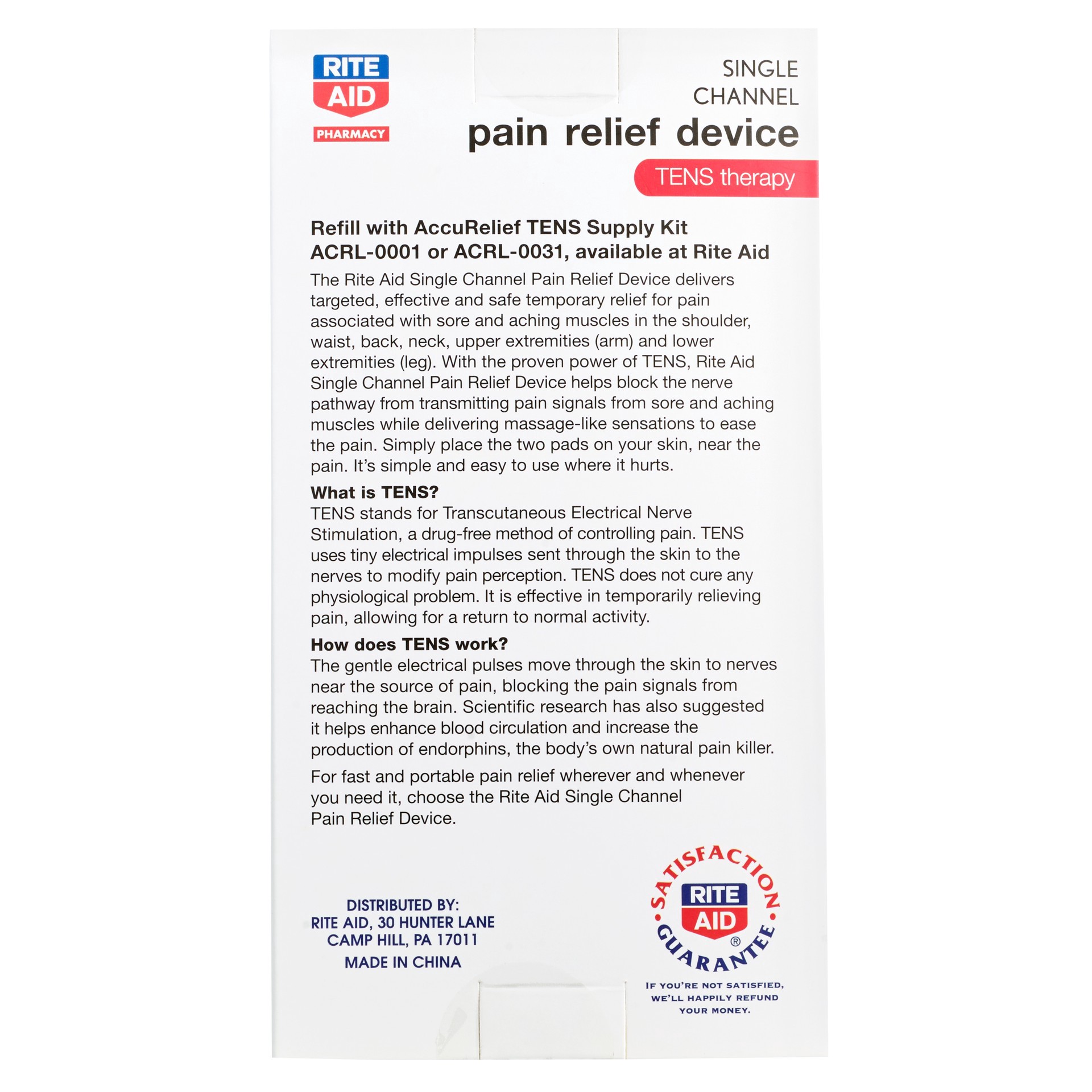 slide 2 of 4, Rite Aid Ra Singl Channel Tens Unit, 1 ct