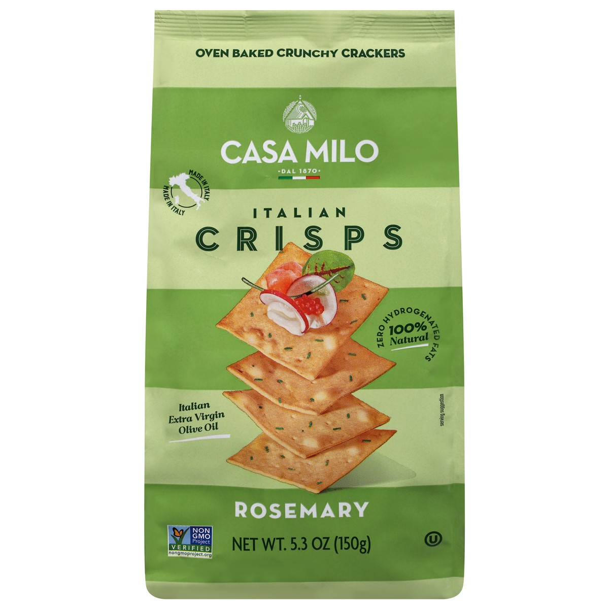 slide 1 of 13, Casa Milo Italian Rosemary Crisps 5.3 oz, 5.3 oz