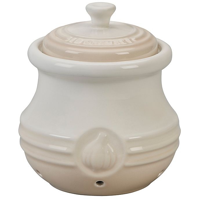 slide 1 of 1, Le Creuset Garlic Keeper with Lid - Meringue, 1 ct