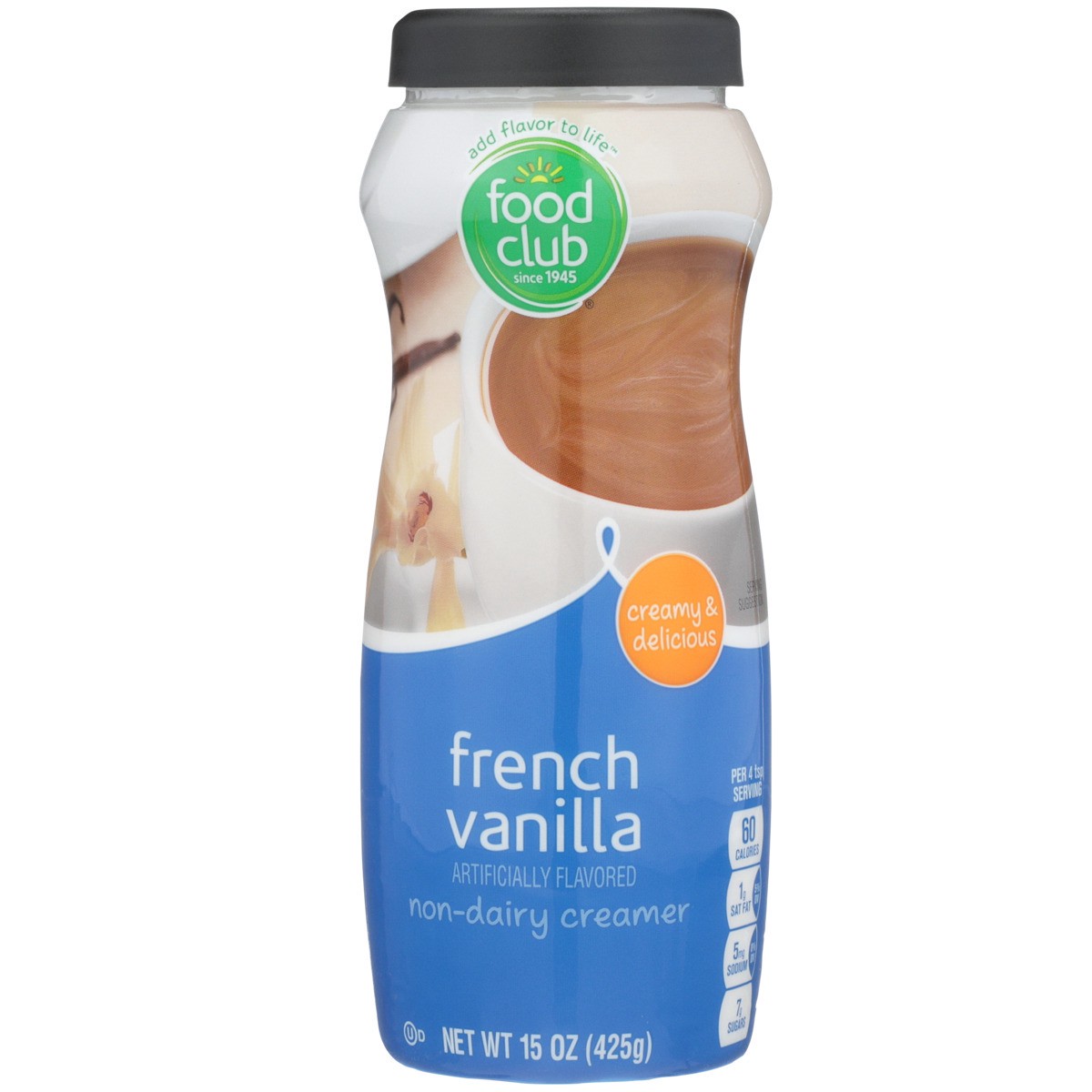 slide 8 of 9, Food Club French Vanilla Non-dairy Creamer, 1 ct