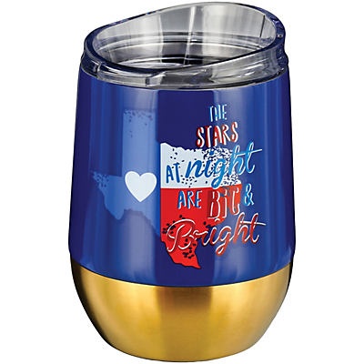 slide 1 of 1, Haven & Key Blue Stars At Night Texas Stainless Steel Stemless Tumbler, 12 oz