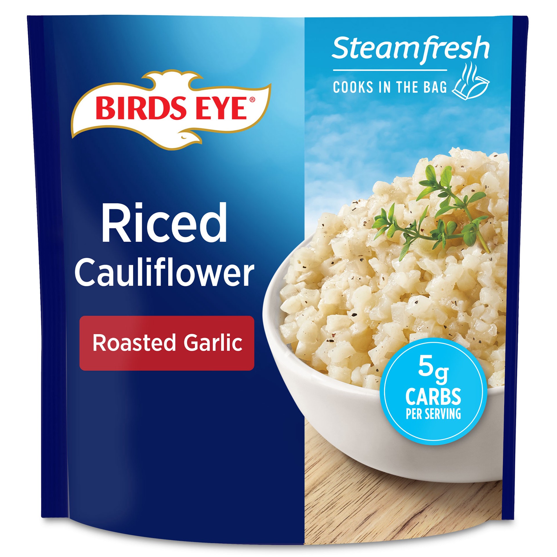 slide 1 of 5, Birds Eye Roasted Garlic Riced Cauliflower 10 oz, 10 oz