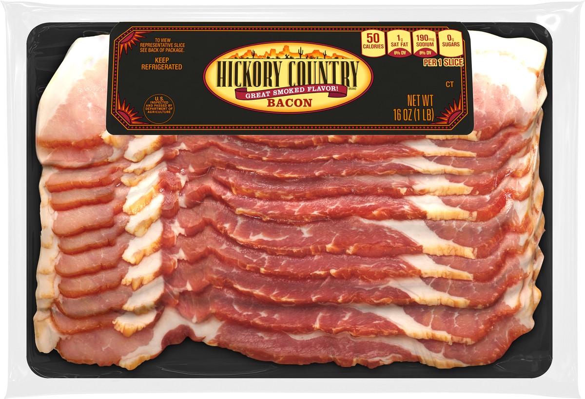 slide 9 of 11, Hickory Country Smoked Bacon, 16 oz Pack, 1 lb