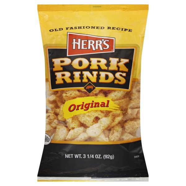 slide 1 of 1, Herr's Original Pork Rinds, 3.25 oz