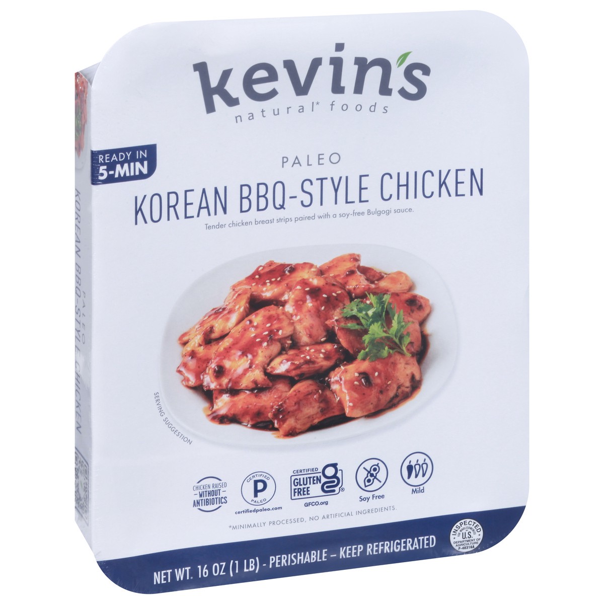 slide 9 of 9, Kevin's Natural Foods Paleo Korean BBQ-Style Chicken 16 oz, 16 oz