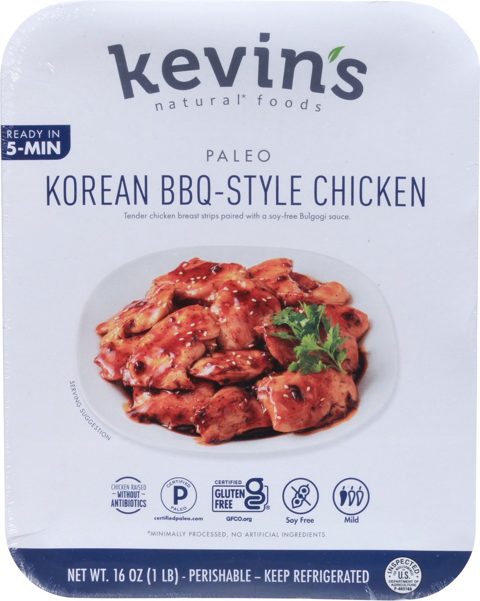 slide 2 of 9, Kevin's Natural Foods Paleo Korean BBQ-Style Chicken 16 oz, 16 oz