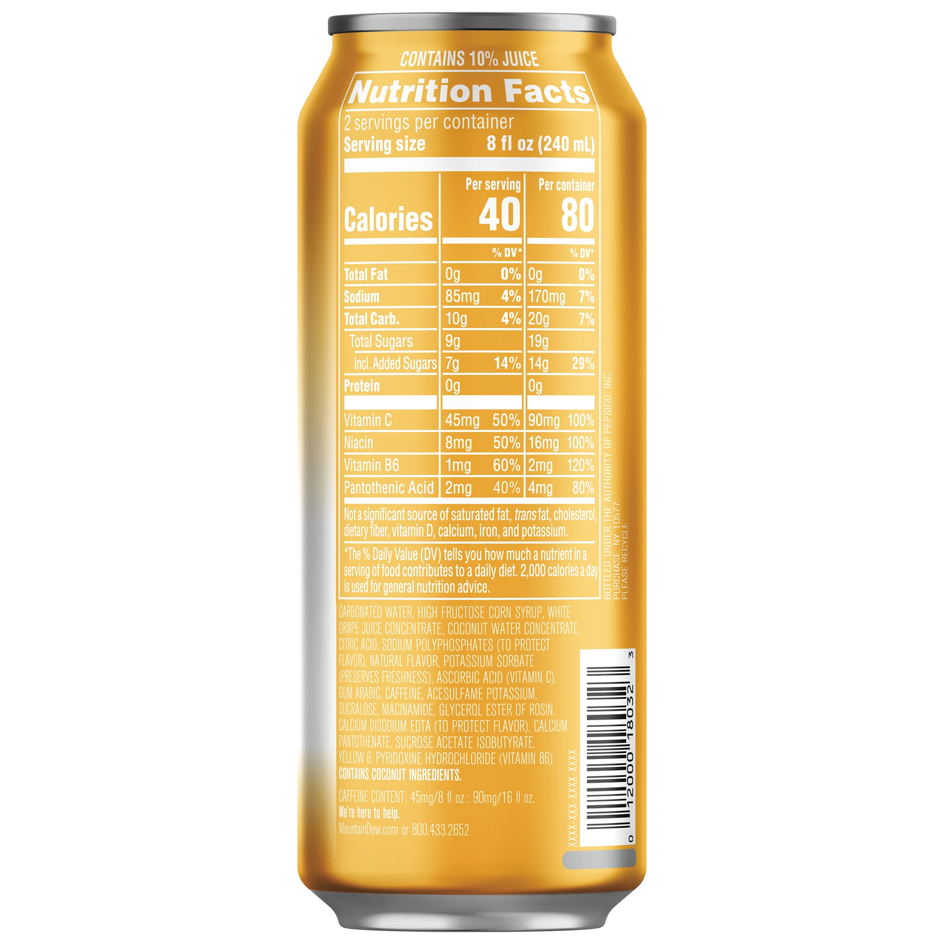 slide 6 of 9, Mountain Dew Energy Drink, 16 oz