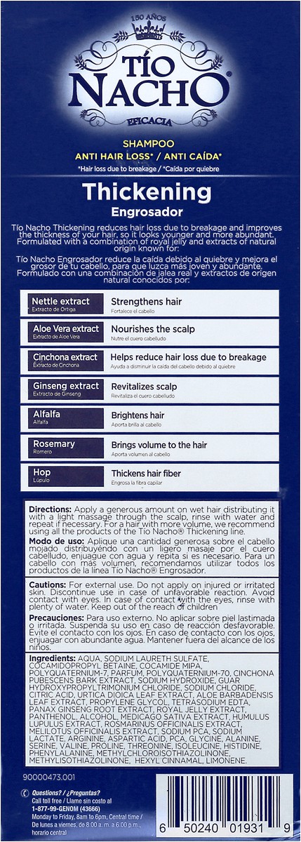 slide 2 of 9, Tío Nacho Thickening Volume Filler Shampoo 14 fl oz, 14 oz