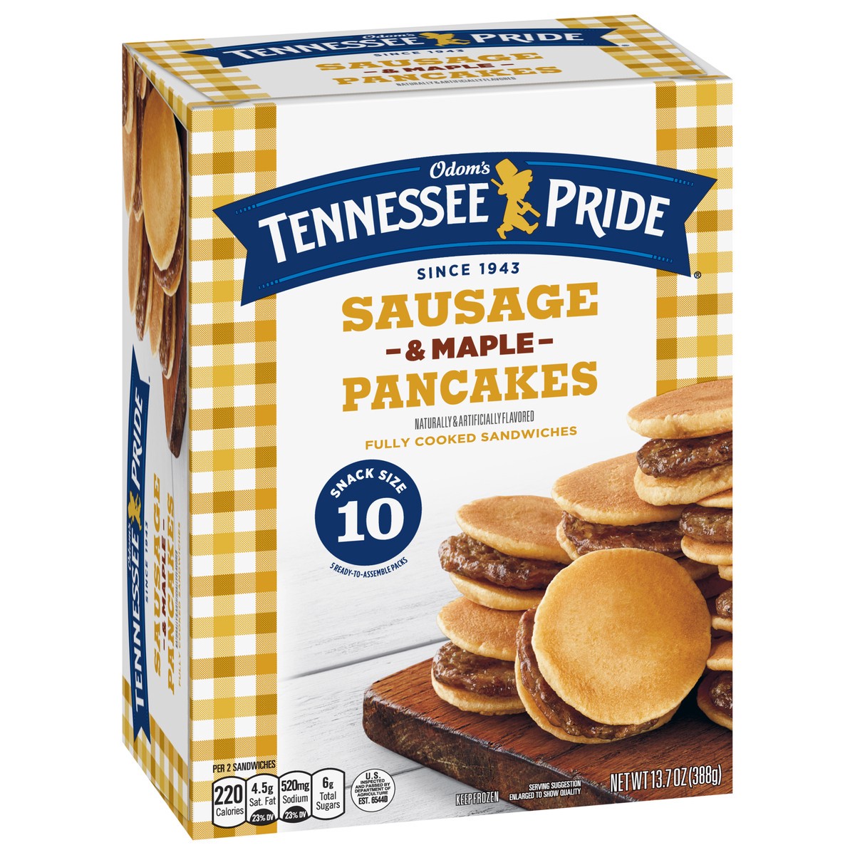 slide 2 of 11, Odom's Tennessee Pride Sausage & Maple Pancakes Snack Size 10 ea, 5 ct