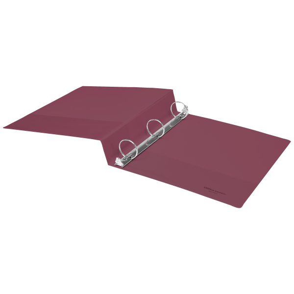 slide 5 of 5, Office Depot® 3-Ring Durable View Binder, 1-1/2"" Round Ring, Berry Plum, 1 ct